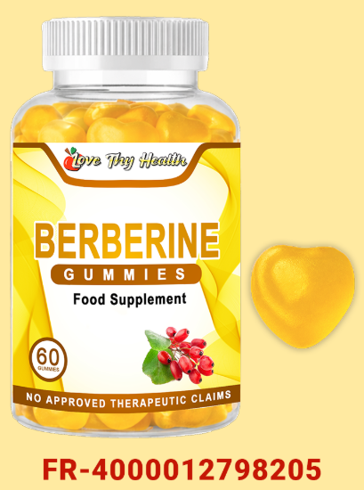 BERBERINE 60 PCS ZERO SUGAR GUMMIES PER BOTTLE