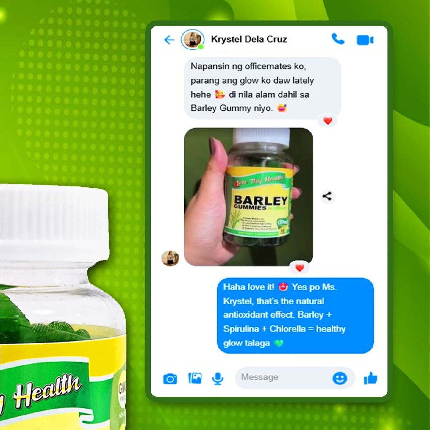 Barley Gummies with SuperGreens 1200MG 60Pcs Gummies Per Bottle