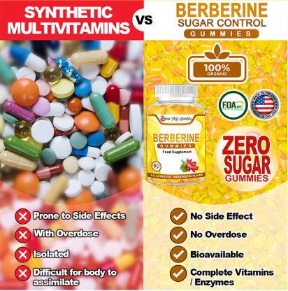 BERBERINE 60 PCS ZERO SUGAR GUMMIES PER BOTTLE