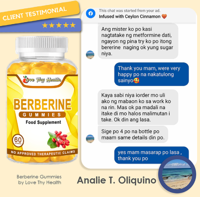 BERBERINE 60 PCS ZERO SUGAR GUMMIES PER BOTTLE