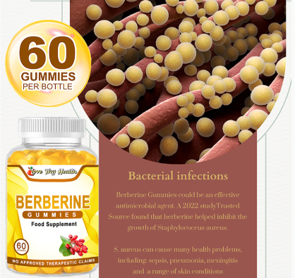 BERBERINE 60 PCS ZERO SUGAR GUMMIES PER BOTTLE